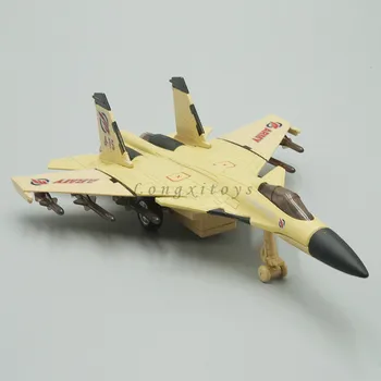1: 87 Diecast askeri uçak modeli çin Jian-15 Jet avcı uçağı kral ses ve ışık ıle oyuncak geri çekin
