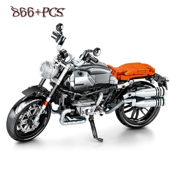 2021 teknoloji serisi zincir fonksiyonlu motosiklet modeli küçük parçacıklar çocuk hediye monte yapı taşı oyuncak