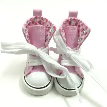 6CM Oyuncak Boot BJD Paola Reina Bebek için Bebek Ayakkabı,1/3 Bebek Aksesuarları için BJD Bebek Ayakkabı Spor Tuval Ayakkabı 12Pair/Çok